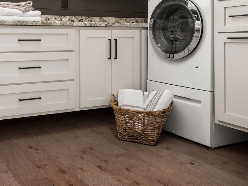 brown hardwood floor for bathroom from Pala Tile and Carpet on Elsmere, DE area